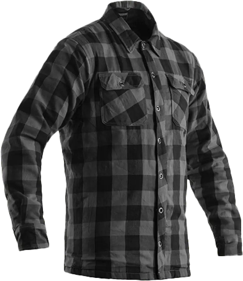 102115GRY2-44 Rst Kevlar Lumberjack Ce Shirt Grey Check Textile Lg wps-556-2115144