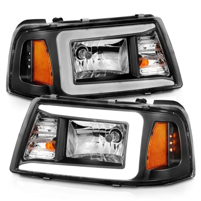 111511 Anzo Crystal Headlights W/ Light Bar Bla a1r111511