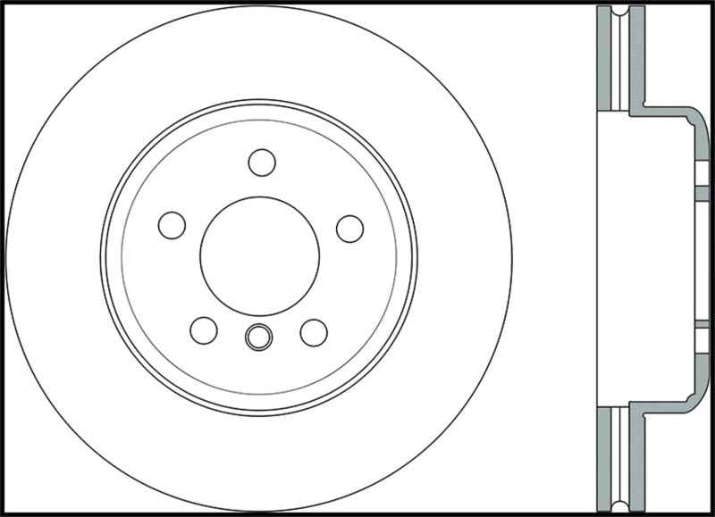 StopTech 2011-2013 BMW 535i / 2012-2016 BMW 640i Slotted & Drilled Front Left Brake Rotor 127.34124L