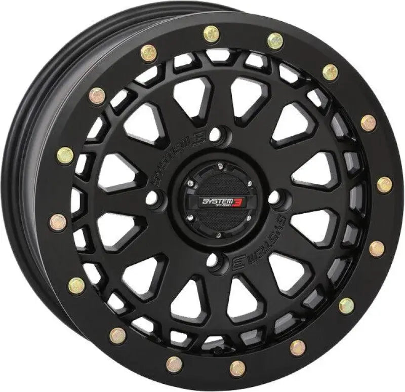 15S3-6536 System 3 Sb6 Bl Wheel 15X7 4+3 (+10Mm) 4/137 Matte Black wps-3-156536