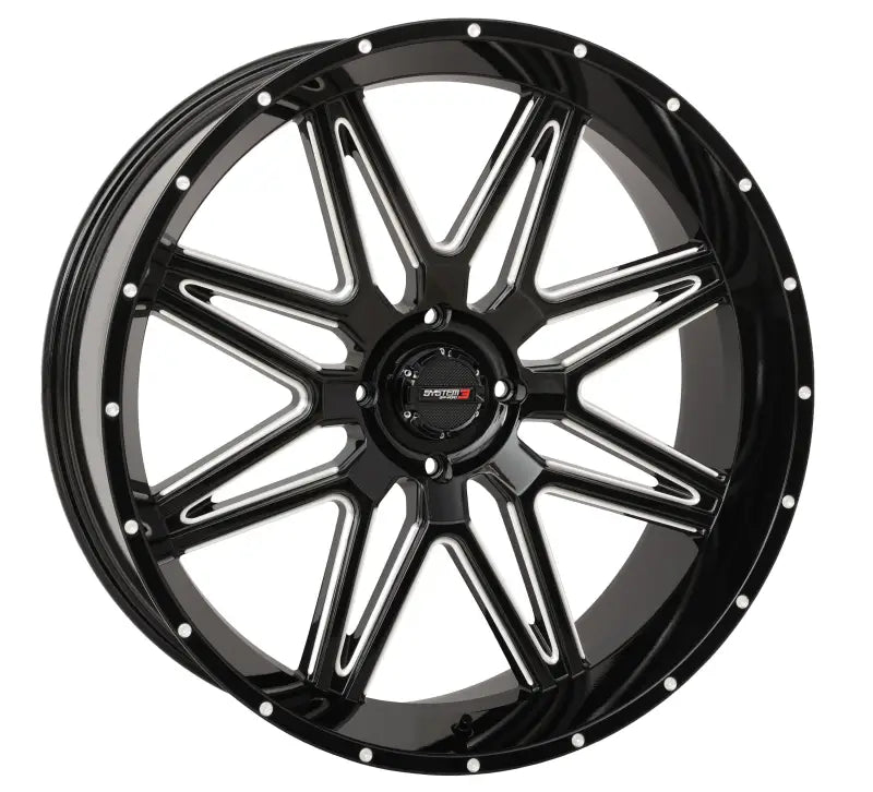 24S3-7256 System 3 St7 Wheel 24X9 5+4 (0Mm) 4/156 Gloss Black Milled wps-3-247256