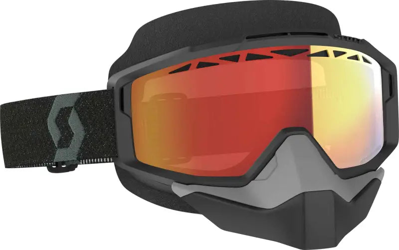 285542-0001341 Scott Split Otg Snow Cross Ls Goggle Black W/Ls Red Chrome wps-51-5498