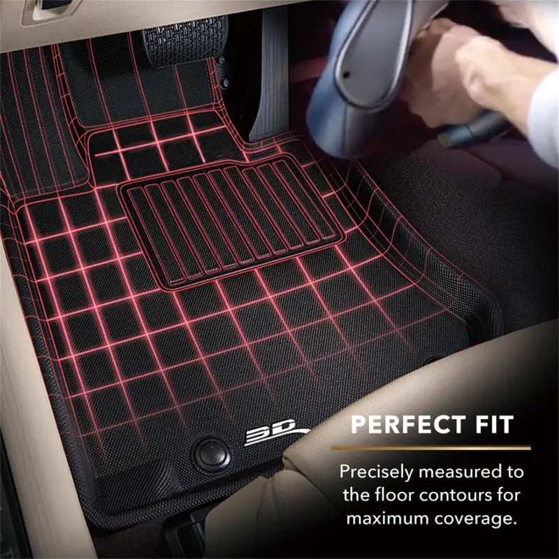 3D MAXpider 18-20 Audi A5 Coupe / S5 Coupe Kagu 2nd Row Floormats - Black acel1ad04921509