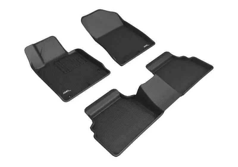 3D MAXpider 20+ Hyundai Sonata Kagu 1st & 2nd Row Floormats - Black l1hy10301509