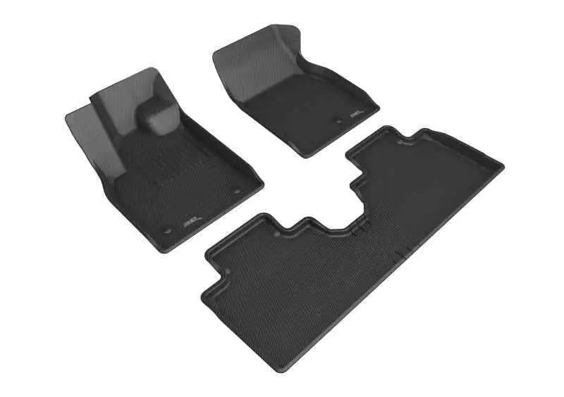 3D MAXpider 2021 Ford Mustang Mach-E Kagu 1st & 2nd Row Floormat - Black l1fr13801509