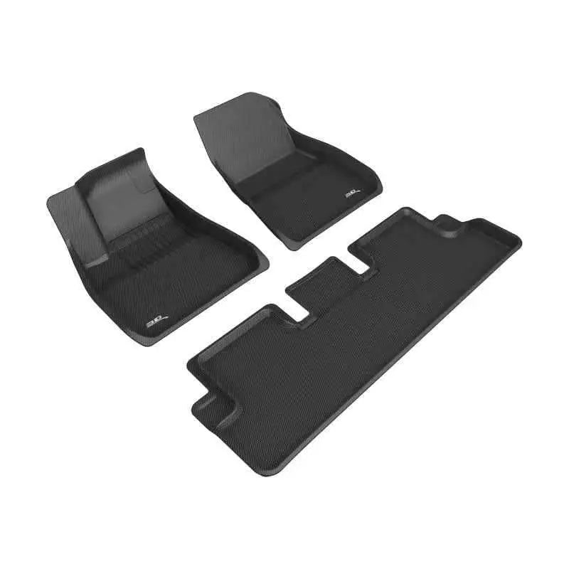 3D MAXpider Black Kagu Floor Mats for Tesla Model 3 - 20-22 l1tl02601509