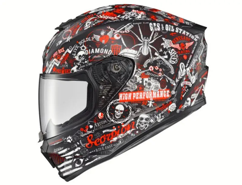 42-2203 Scorpion Exo Exo-R420 Full-Face Helmet Shake Ii Red Sm wps-75-2362s