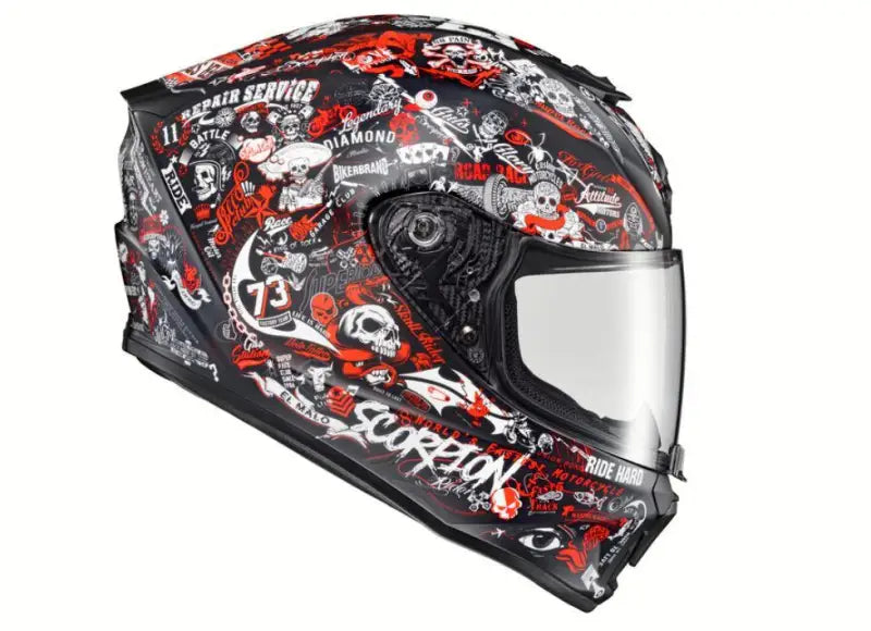 42-2206 Scorpion Exo Exo-R420 Full-Face Helmet Shake Ii Red Xl wps-75-2362x