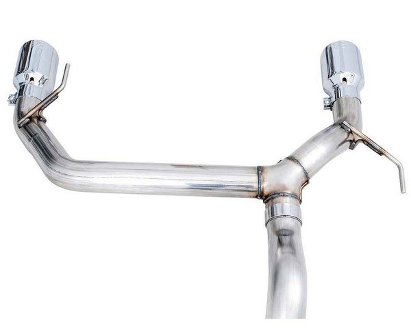 Ford Bronco 0FG Catback Exhaust with BashGuard Dual 4.5" Chrome Silver Tips by AWE Tuning
