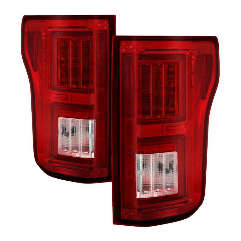 Spyder Ford F150 2015-2017 Light Bar LED Tail Lights - Red Clear ALT-YD-FF15015-LBLED-RC 5083692