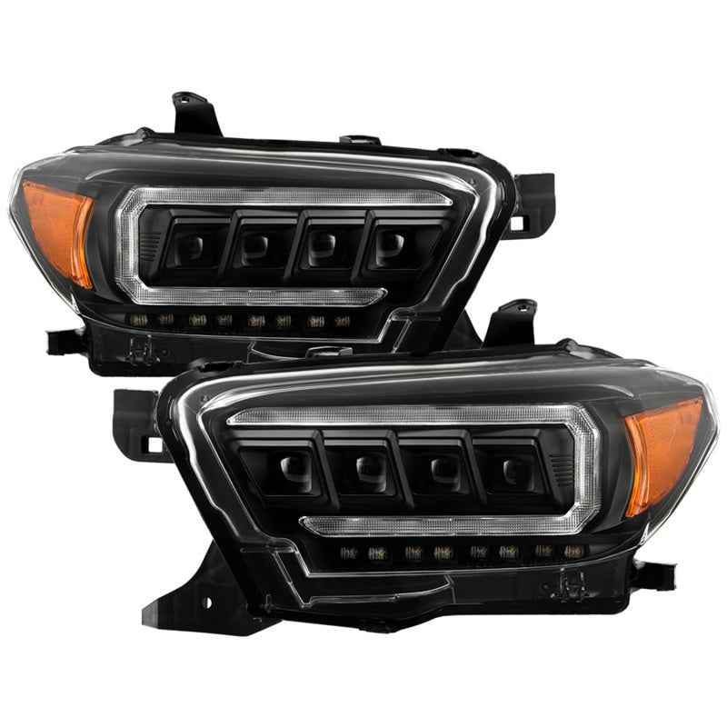 Spyder 16-20 Toyota Tacoma Halogen Model Only High-Power LED Headlights - Black PRO-YD-TT16HALAP-BK 5088376