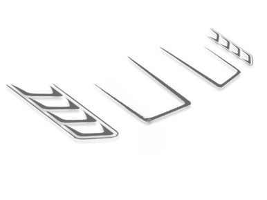 Ford Bronco Hood Bump Decals in Shape of Vents Decal Sticker by Vortex