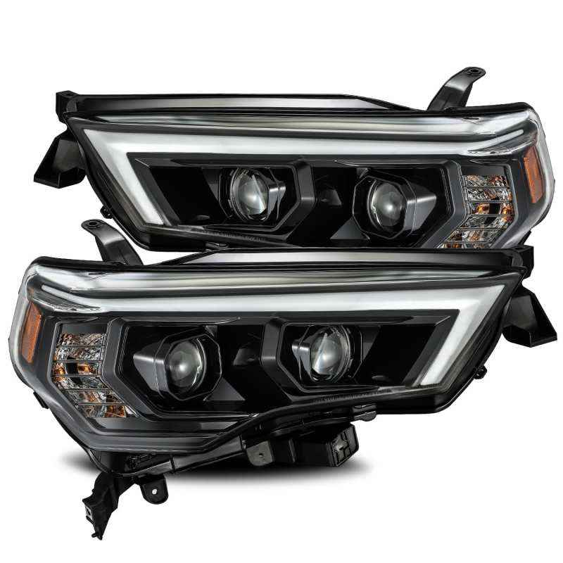 AlphaRex 14-20 Toyota 4Runner PRO-Series Projector Headlights Plank Style Alpha Black w/Seq Signal 880726
