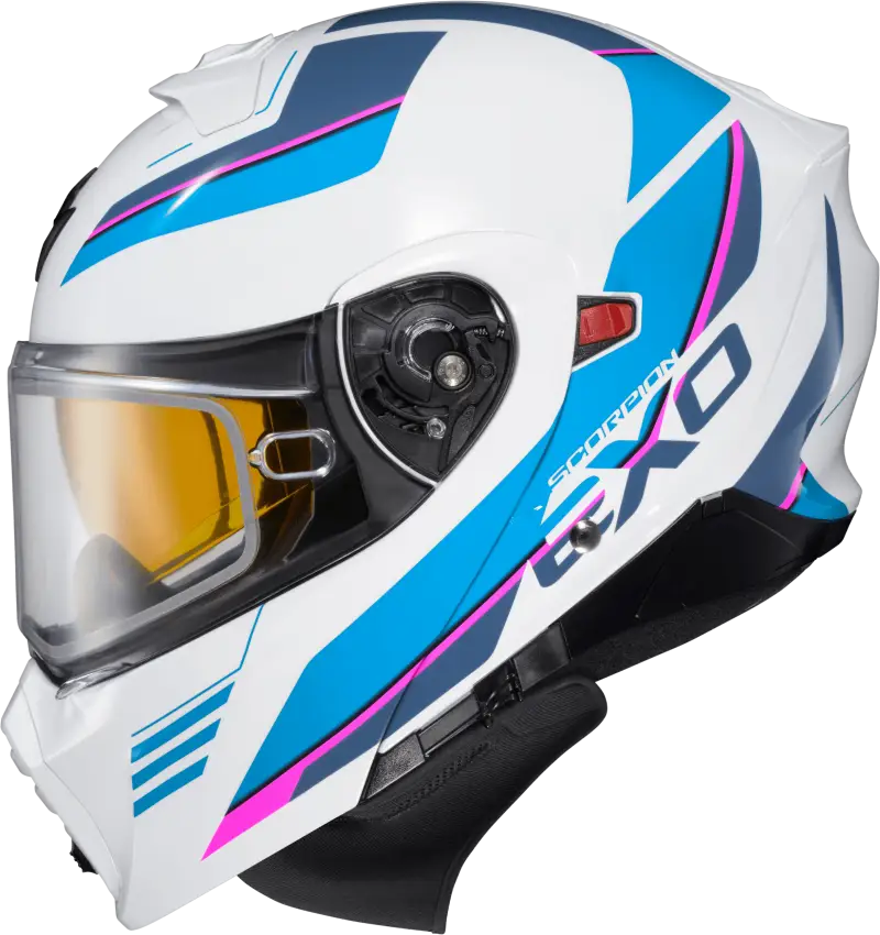 93-1023-SD Scorpion Exo Exo-Gt930 Cold Weather Helmet Modulus Wht/Blu Sm (Dual Pane) wps-75-2390s