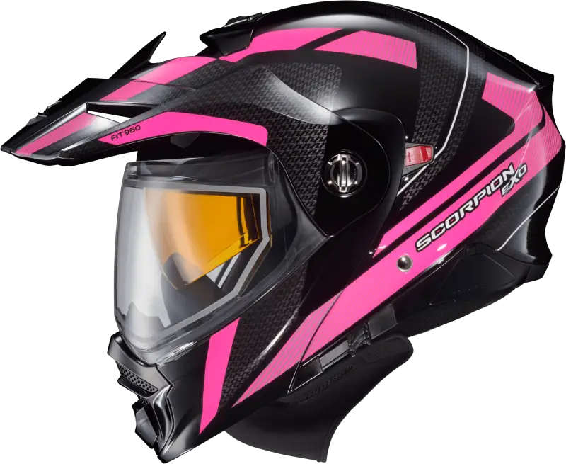 96-1178-SD Scorpion Exo Exo-At960 Cold Weather Helmet Hicks Pink 3X (Dual Pane) wps-75-23713x