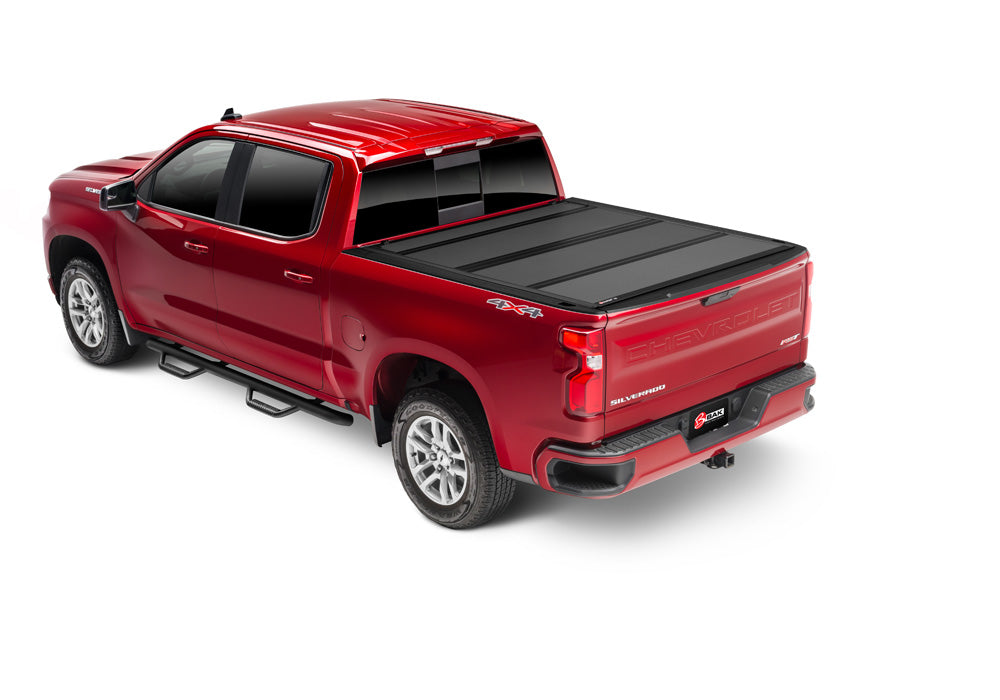 BAK BAKFlip MX4 Hard Folding Truck Bed Tonneau Cover MATTE FINISH Fits 19-22 GM Silverado, Sierra 6.7ft Bed 1500 (New Body Style) Model 448131