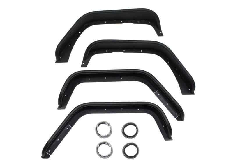Fishbone Offroad 07-18 Jeep Wrangler JK Front/Rear Steel Tube Fenders -Blk Txtrd Pwdercoat(Set of 4) FB23006