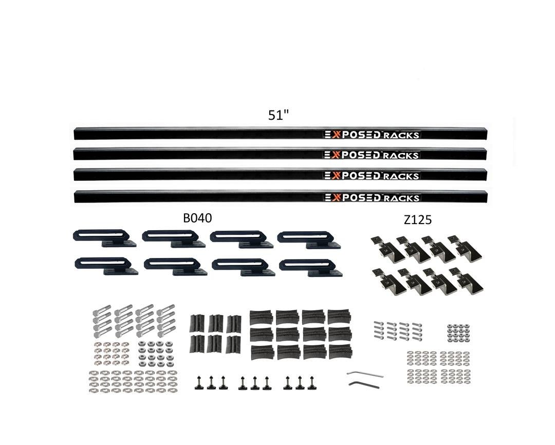 Exposed Rack 8-00-9678-BK Roof Rack Kit EXR8009678BK