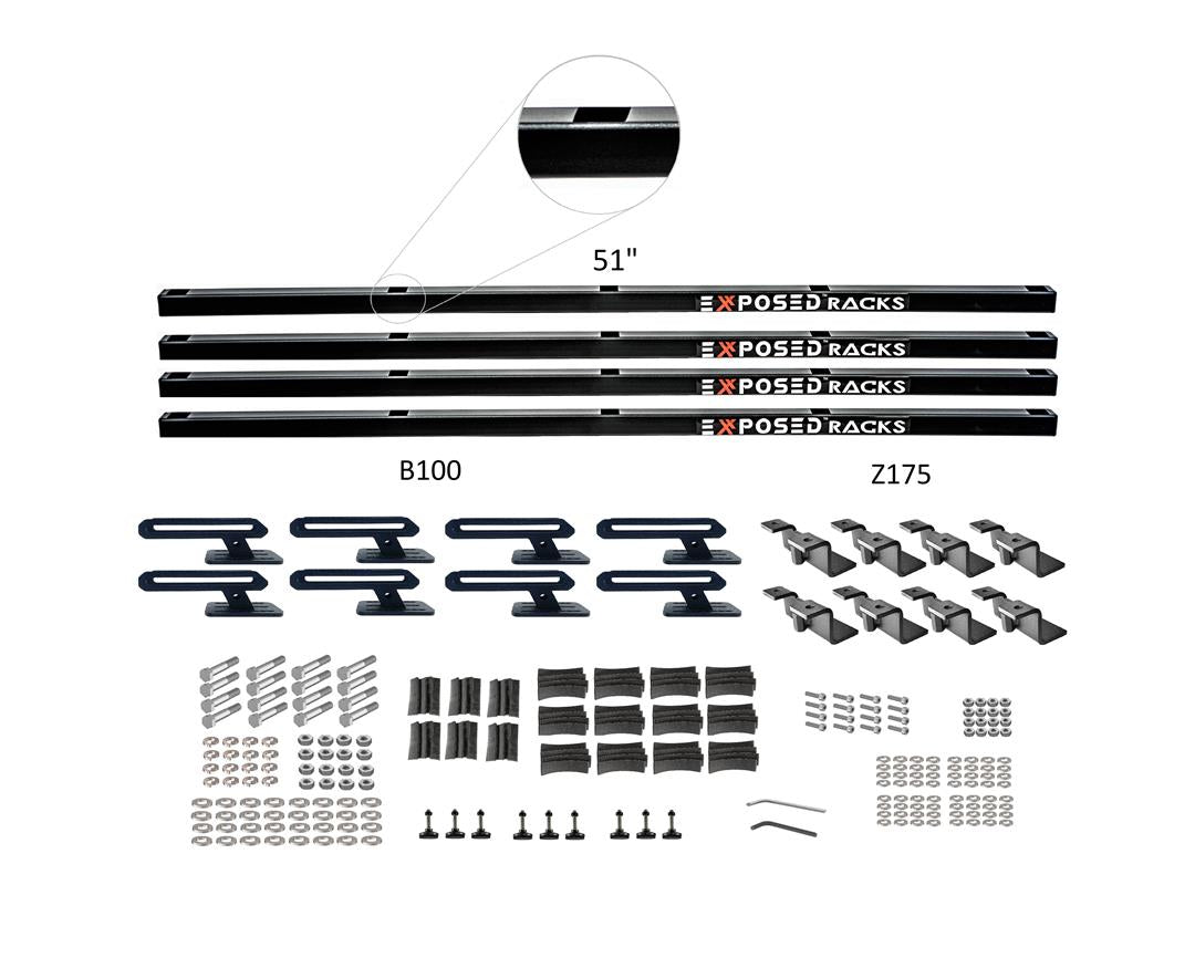 Exposed Rack 8-00-8768-BK Roof Rack Kit EXR8008768BK