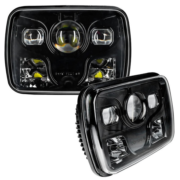 Ford Bronco / Bronco Sport 7"X6" 42W Replacement Led Headlight - Black (Pair) by Oracle Lighting