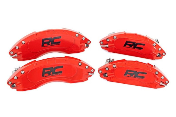 Ford Bronco Front & Rear Red Caliper Covers by Rough Country