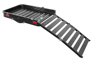Ford Bronco / Bronco Sport 50" X 30" Black Aluminum Hitch Cargo Carrier With Ramp by Curt