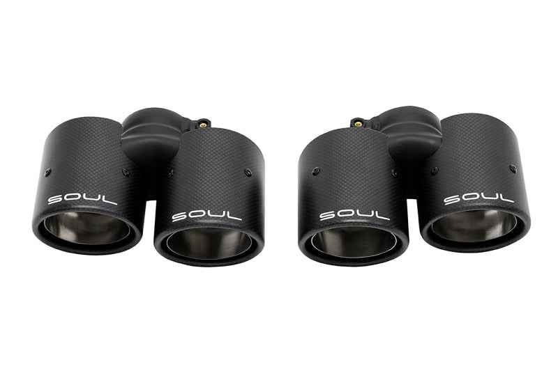 SOUL 12-16 Porsche 991.1 Carrera Base (without PSE) Bolt On Exhaust Tips - Dual Wall Carbon Fiber POR.991B.CFT