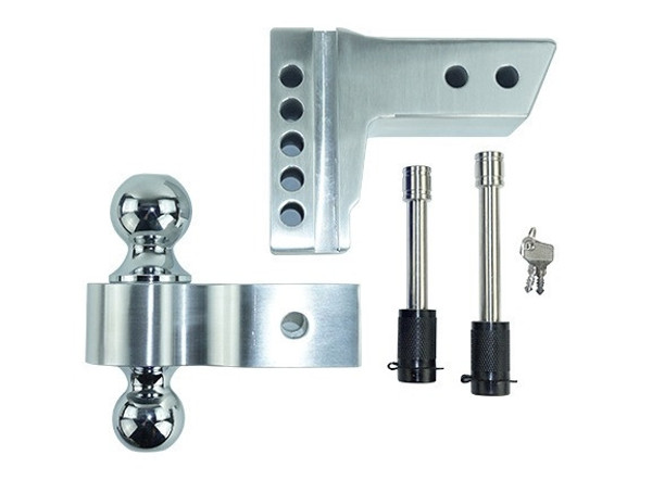 Ford Bronco / Bronco Sport Ball Mount - 2.5" Shank, 4" Drop, Chrome by Pacbrake