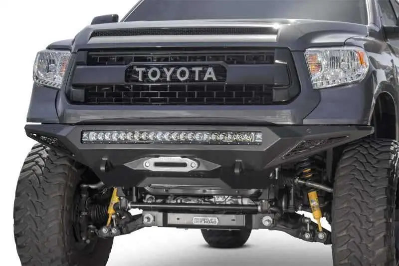 Addictive Desert Designs 14-18 Toyota Tundra Stealth Fighter Front Bumper w/Winch Mount & Sensors f741422860103