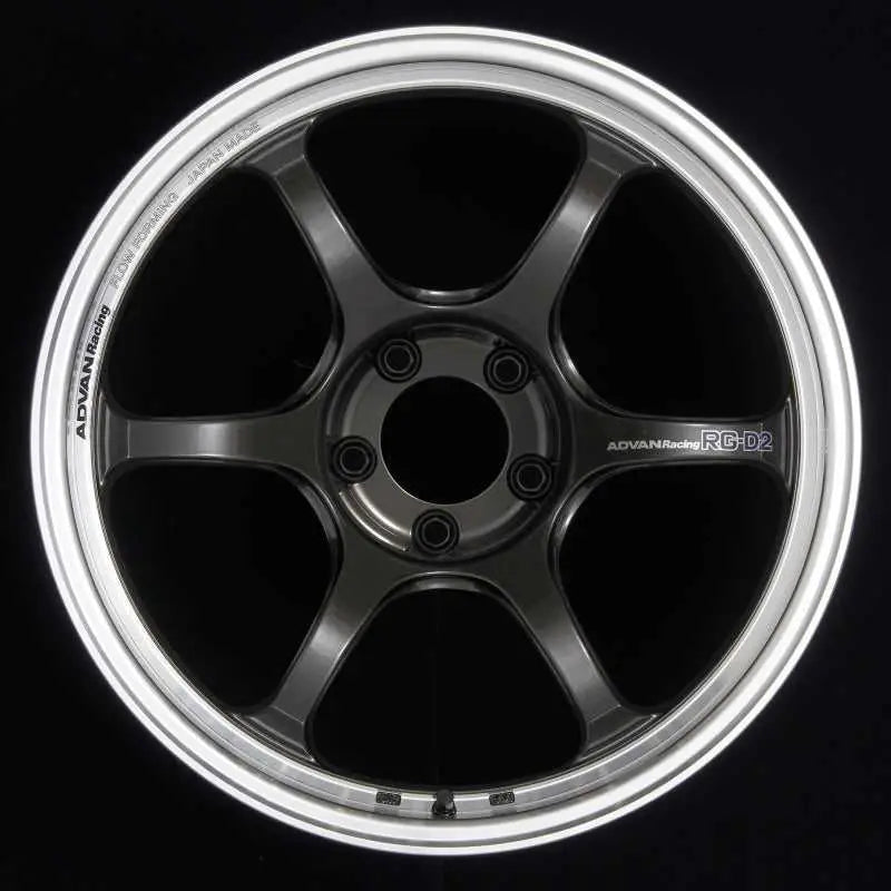 Advan RG-D2 15x7.0 +30 4-100 Machining & Black Gunmetallic Wheel YAT5E30AMBG