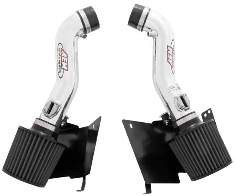 AEM 07 350z Polished Dual Inlet Cold Air Intakes w/ Heat Sheilds 21-677P