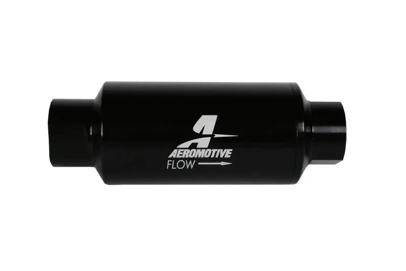 Aeromotive In-Line Filter 10AN 10 Micron Microglass Element Bright-Dip Black 2in OD aer12350