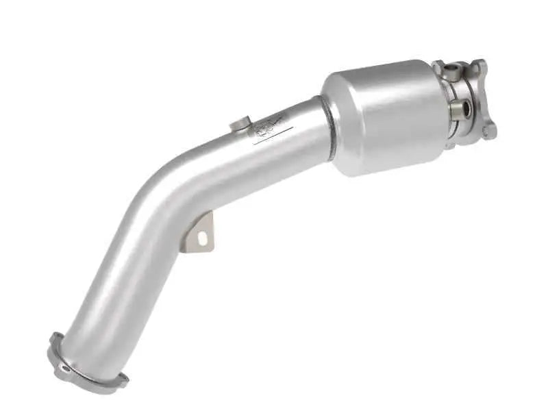 aFe 09-16 Audi A4/A5 (B8) L4-2.0L (t) Twisted Steel 3in. Downpipe - 304 Stainless w/ Cat 48-36410-yc