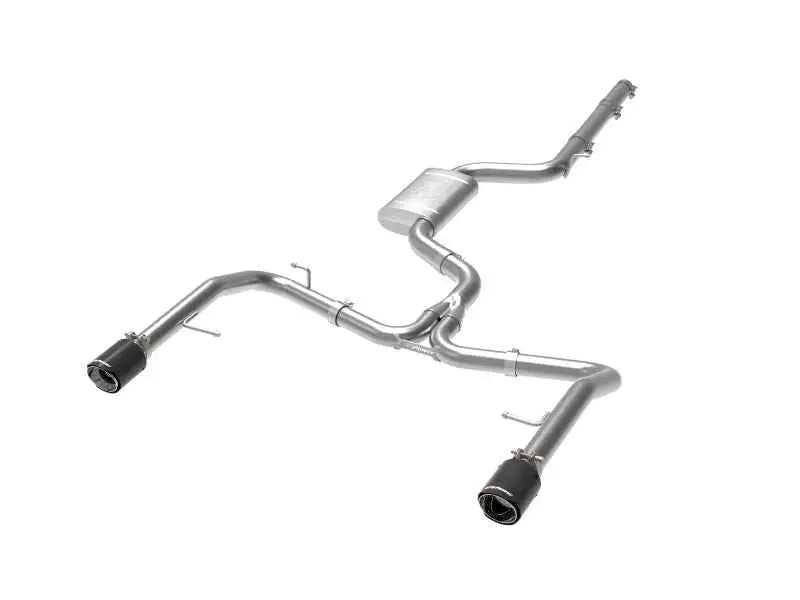 afe 19-21 VW Jetta GLI L4-2.0L (t) MACH Force-Xp 3in to 2-1/2in SS Cat-Back Exhaust System Carbon 49-36432-c