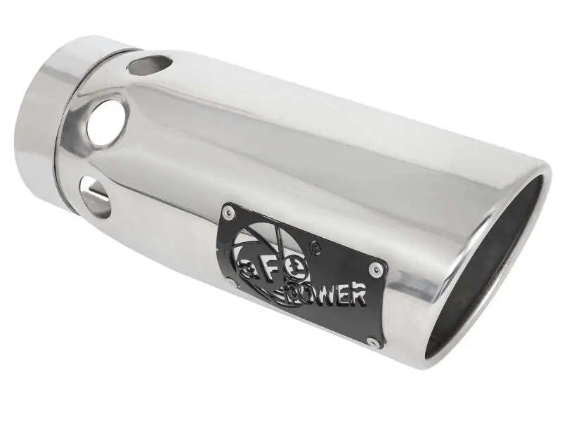 aFe Large Bore-HD 3in 409-SS DPF-Back Exhaust System w/ Polished Tip 14-19 RAM 1500 V6 3.0L (td) afe49-42065-p