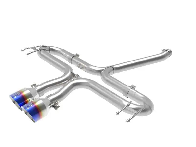 aFe Takeda 2-1/2in 304 SS Axle-Back Exhaust w/Blue Flame Tips 17-20 Honda Civic Sport L4-1.5L (t) 49-36625-l