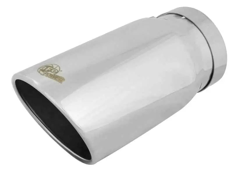 aFe Universal Bolt On Exhaust Tip Polished 5in Inlet x 6in Outlet x 12in Long 49t50604-p12