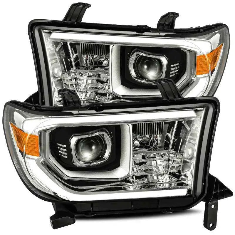 AlphaRex 07-13 Toyota Tundra PRO-Series Projector Headlights Plank Style Chrome w/Activation Light 880786