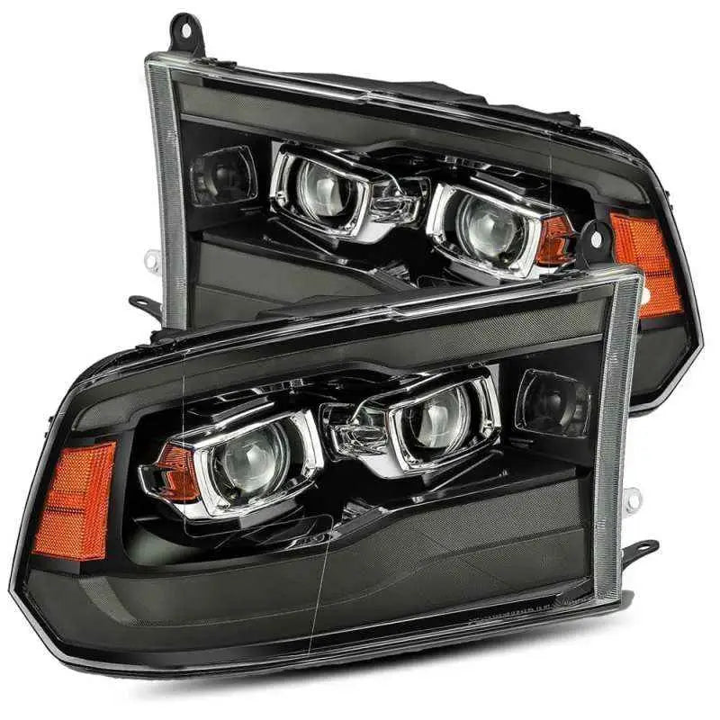 AlphaRex 09-18 Dodge Ram 1500HD PRO-Series Proj Headlights Plank Style Black w/Seq Signal/Smoked DRL 880593