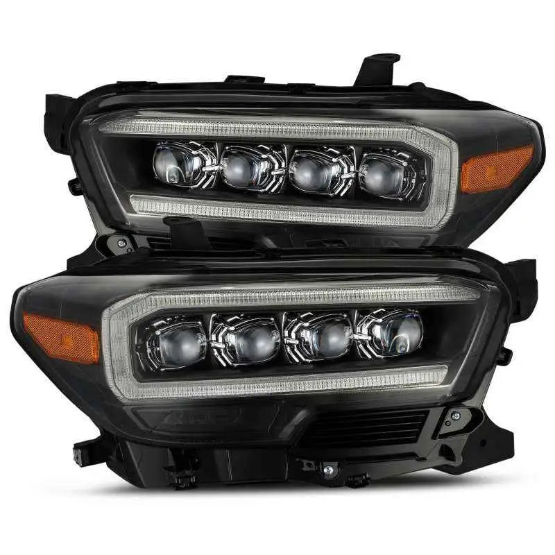 AlphaRex 16-20 Toyota Tacoma NOVA LED Projector Headlights Plank Style Black w/Activation Light 880707