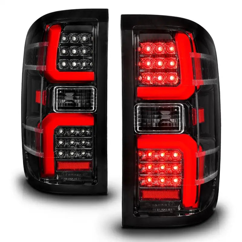 ANZO 15-19 Chevrolet Silverado 2500 HD/3500 HD LED Taillight w/ Sequential Black Housing/Clear Lens anz311450
