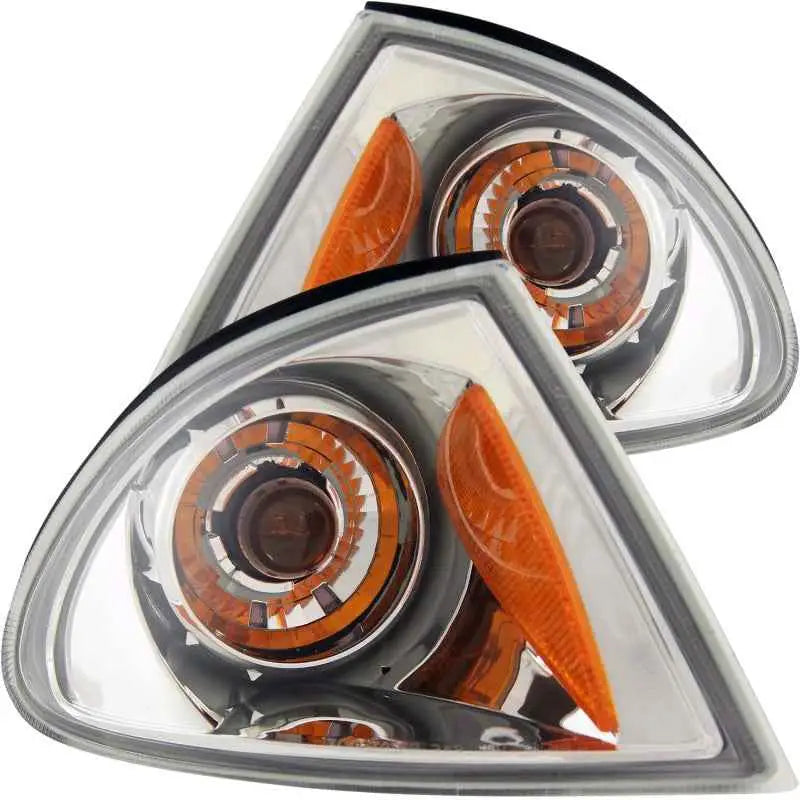 ANZO Corner Lights 1999-2001 BMW 3 Series E46 Euro Corner Lights Chrome w/ Amber Reflector 521027