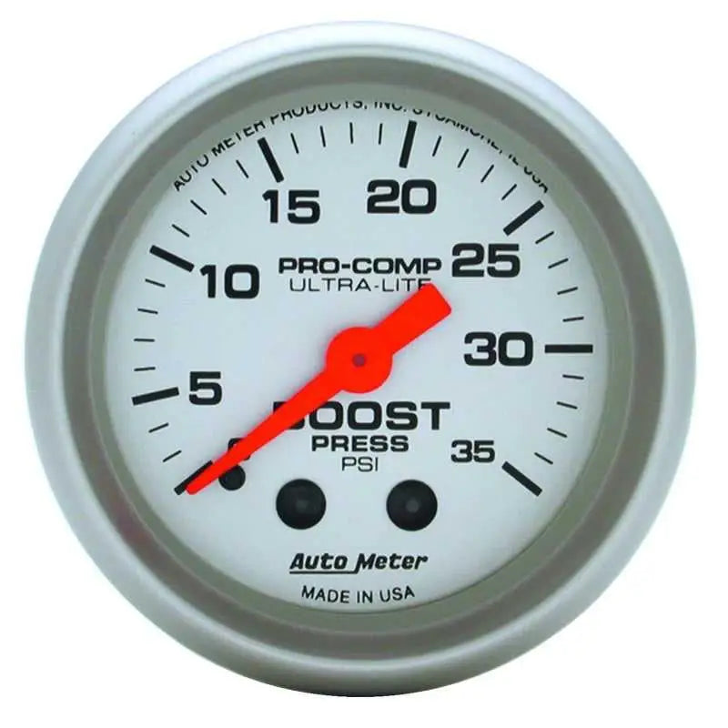 Autometer Ultra-Lite 52mm 35 PSI Mechanical Boost Gauge 4304