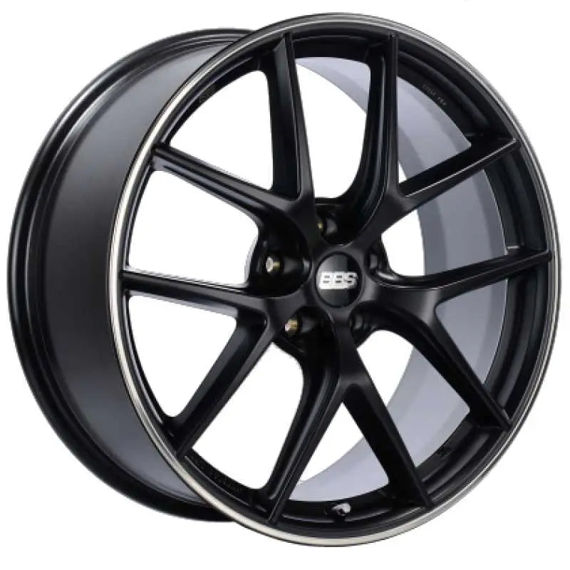 BBS CI-R 19x9 5x112 ET42 Satin Black Polished Rim Protector Wheel -82mm PFS/Clip Required ci2201bpo