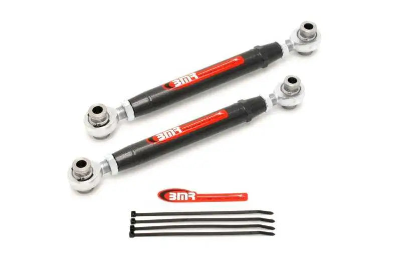BMR 10-15 5th Gen Camaro Rear Adj. Rod Ends Toe Rods - Black Hammertone tr004h