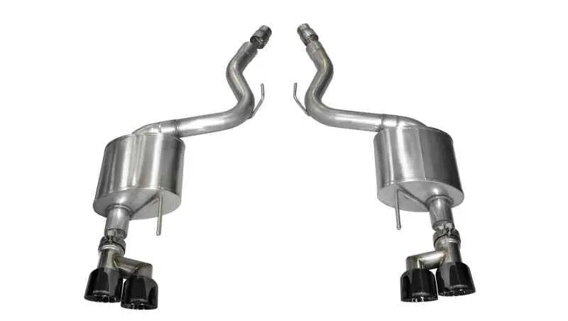 Corsa 15-16 Ford Mustang GT 5.0 3in Axle Back Exhaust Black Quad Tips (Sport) 14334blk