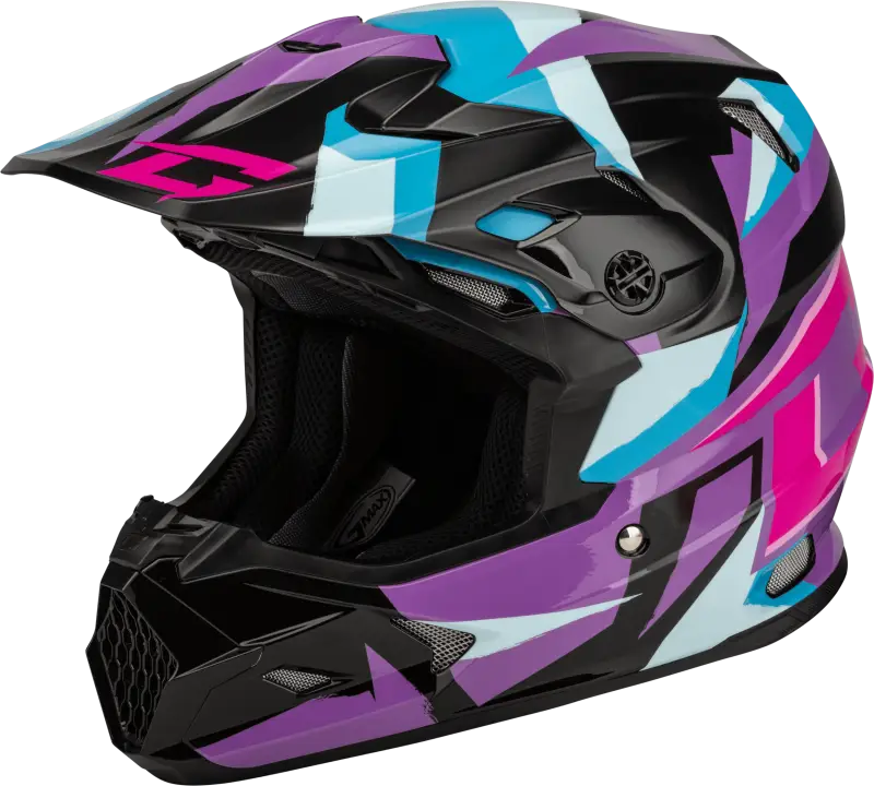 D39611433 Gmax Mx-96 Splinter Helmet Black/Purple/Blue Xs wps-72-7373xs