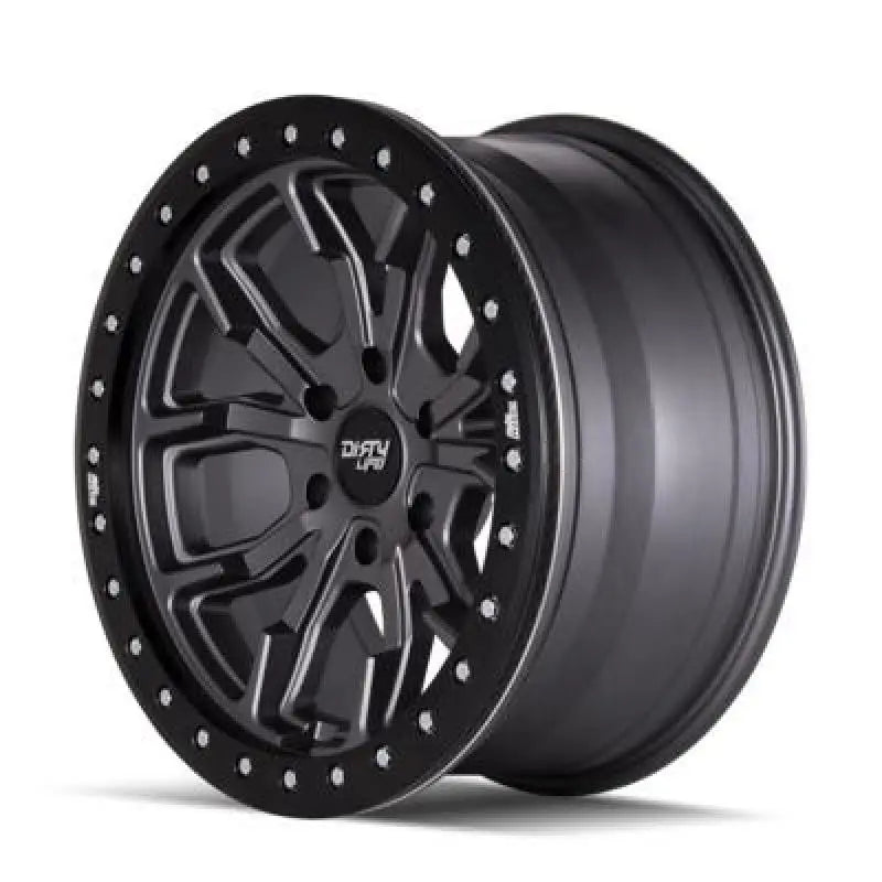 Dirty Life 9303 DT-1 17x9/5x127 BP/-12mm Offset/78.1mm Hub Matte Gunmetal Wheel - Beadlock dlw9303-7973mgt12