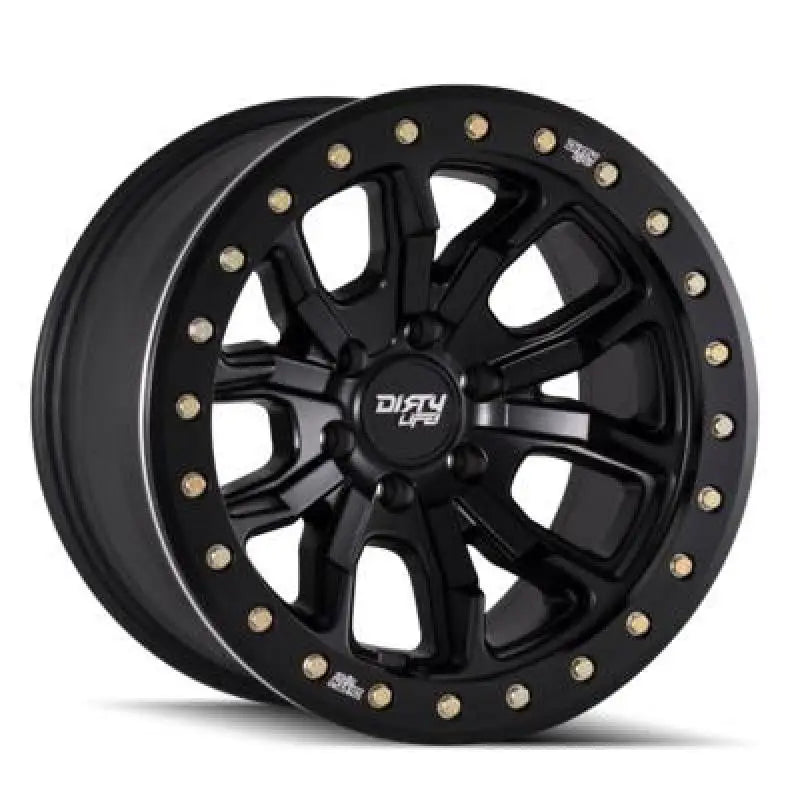 Dirty Life 9303 DT-1 17x9 / 5x127 BP / -38mm Offset / 78.1mm Hub Matte Black Wheel - Beadlock dlw9303-7973mb38