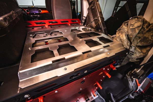 Ford Bronco Red Box Mounting Plate for M.A.S.S. Cargo Shelf by American Adventure Lab